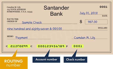 SANTANDER Routing Number PA .